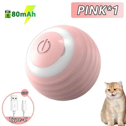 Smart Ball Electronic Interactive Dog Toy Ball  -  USB Automatic Bouncing Rolling Toy Ball With RGB Lights