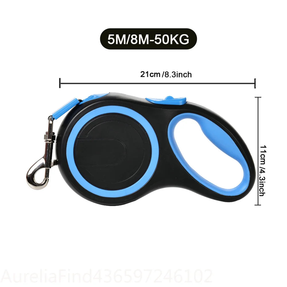 Automatic Retractable Dog Leash Heavy‑Duty Roulette Lead Rope For Small and Large Dogs