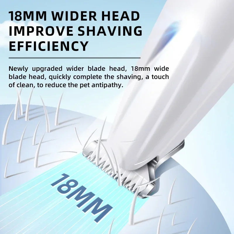 Type C Dog Paw Trimmer with LED Light Waterproof Pet Hair Trimmer with LED Display