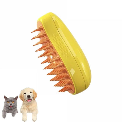 Steam Brush With Electric Sprayer for Massaging Pets, Grooming tool Shedding 3 in 1