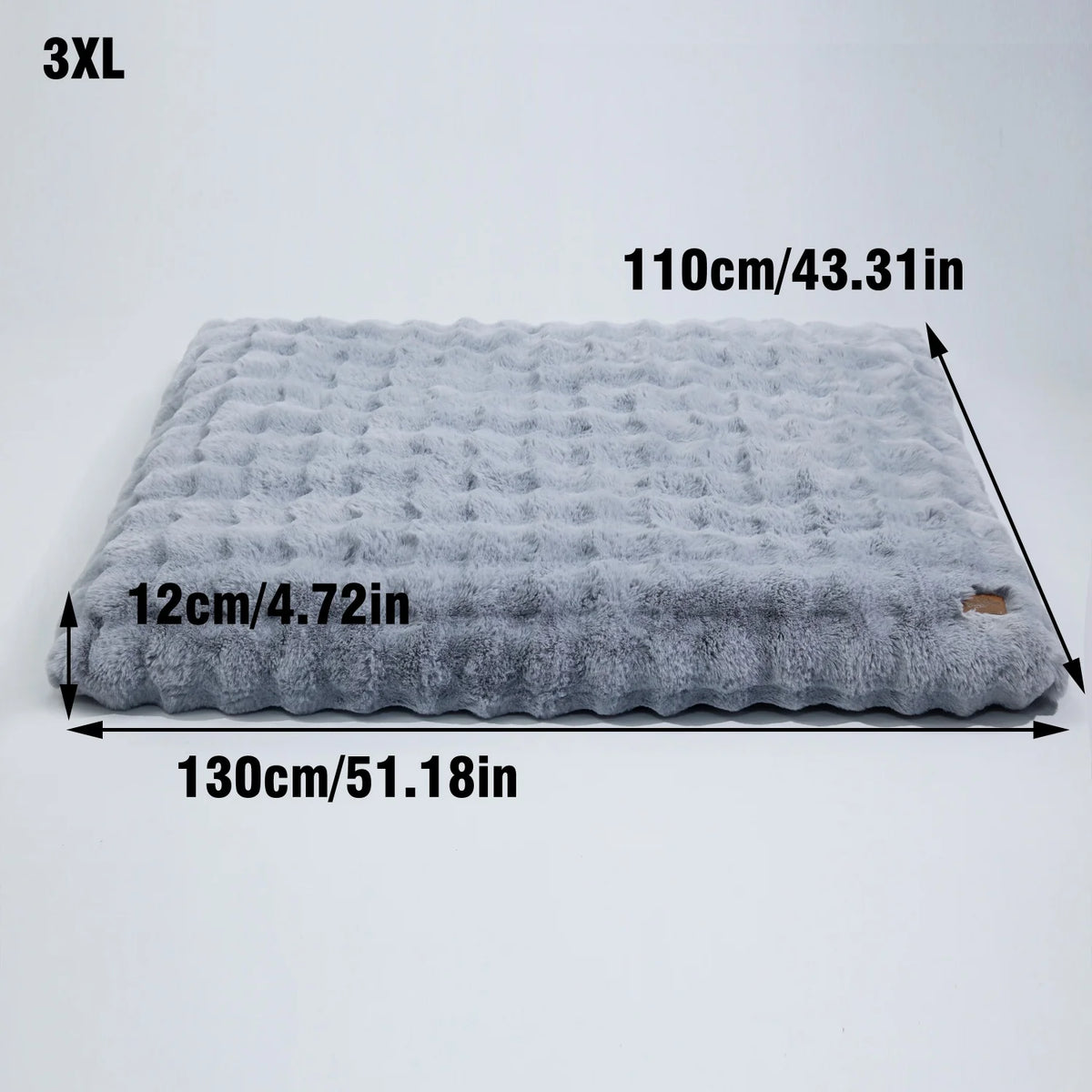 Plush Dog Bed Thicker Foam Base Crate