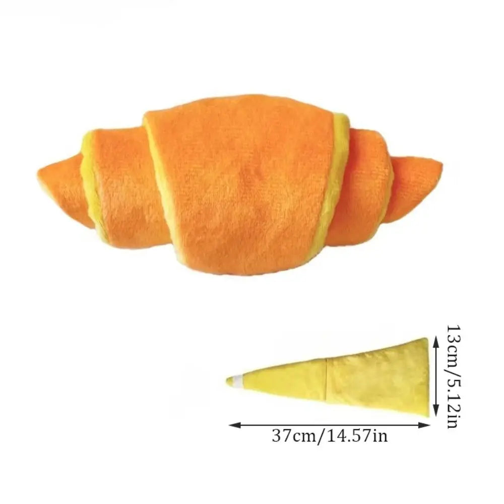 Soft Croissant Dog Toy Training Bite Resistant Treat Dispensing Puppy Puzzle Toy