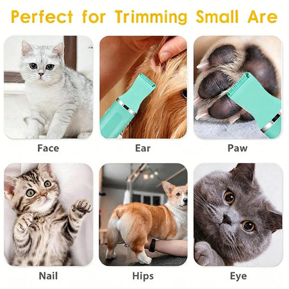 4-in-1 Pet Hair Clipper Rechargeable Dog Cat Trimmer Kit Cordless Electric Grooming Shaver with Comb Guide