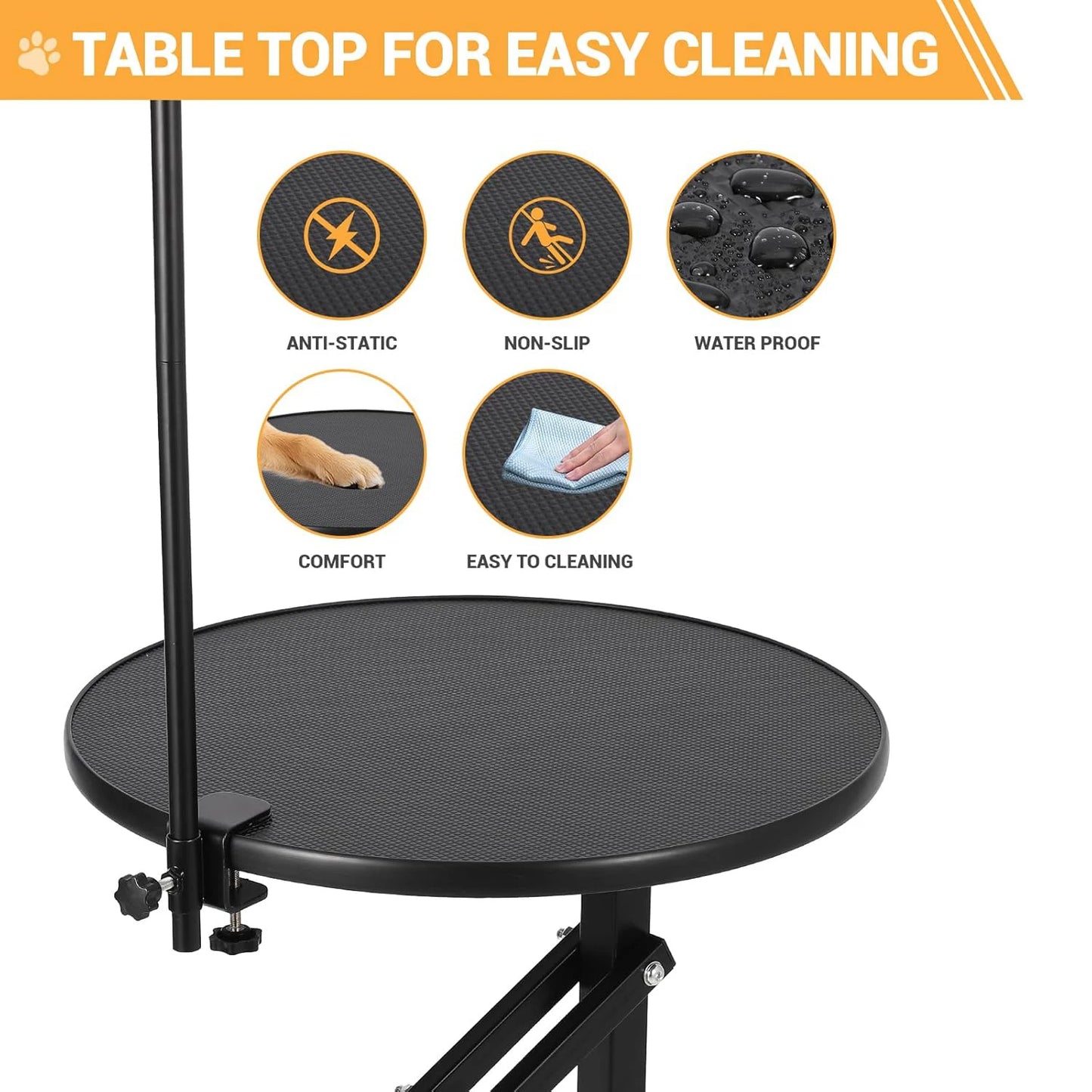 Hydraulic Dog Grooming Table 360° Rotating Non-Slip Pet Station For Small Dogs