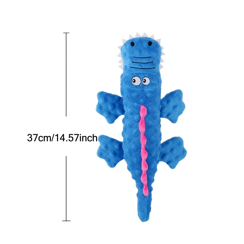 Soft Plush Squeaky Dog Chew Toy, Stuffed Crocodile