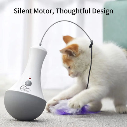 DOEL Cat Interactive Toy -  Funny Feather Kitten Teaser Indoor Play Automatic Toy