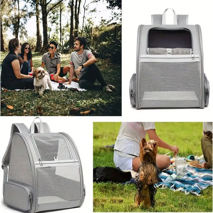 Airline Approved Pet Backpack Carrier Breathable Portable Cat Or Dog Travel Backpack Hold Up To 15 Lbs