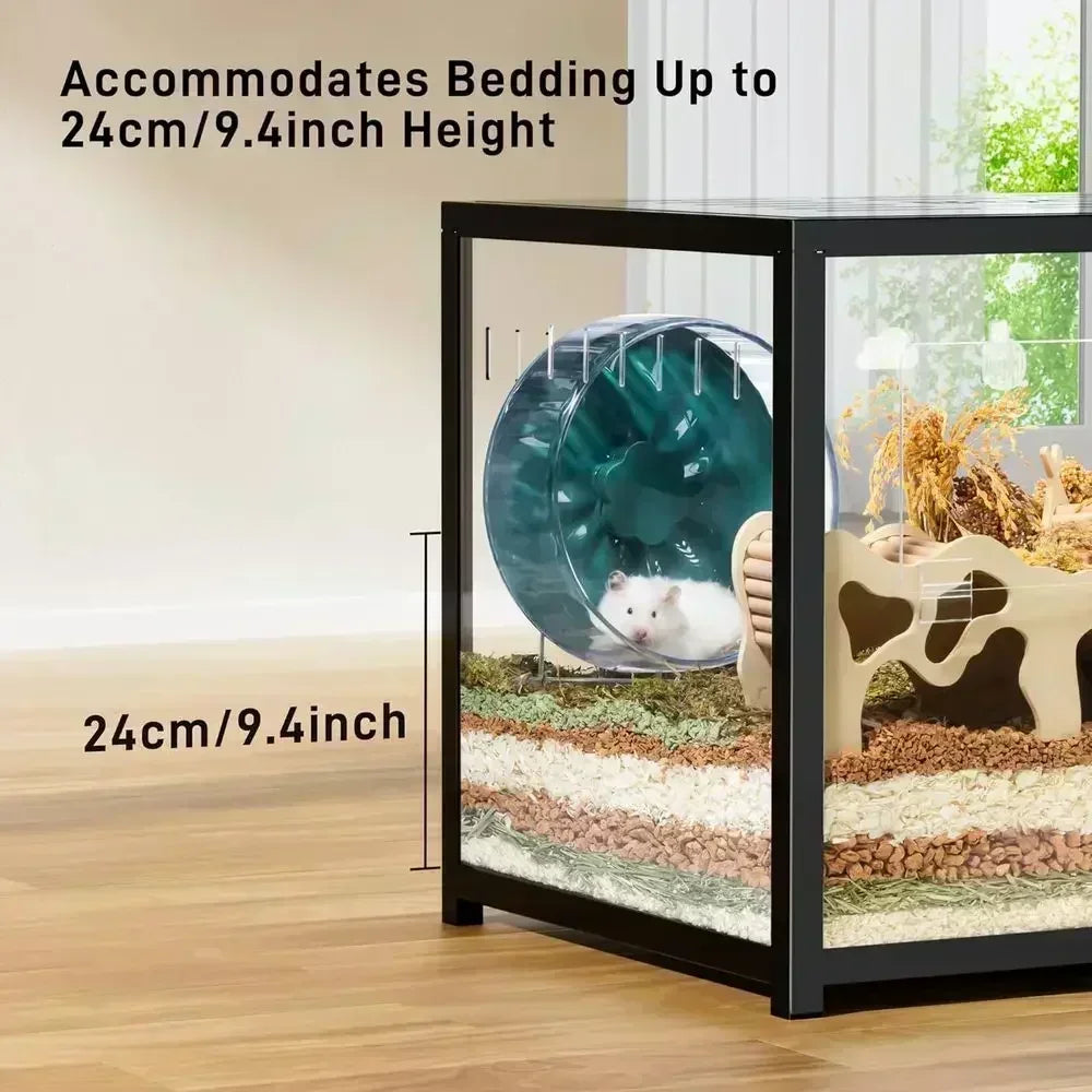 Large Stackable Metal Hamster Cage for Small Animals - Ideal for Dwarf Hamsters And Guinea Pigs