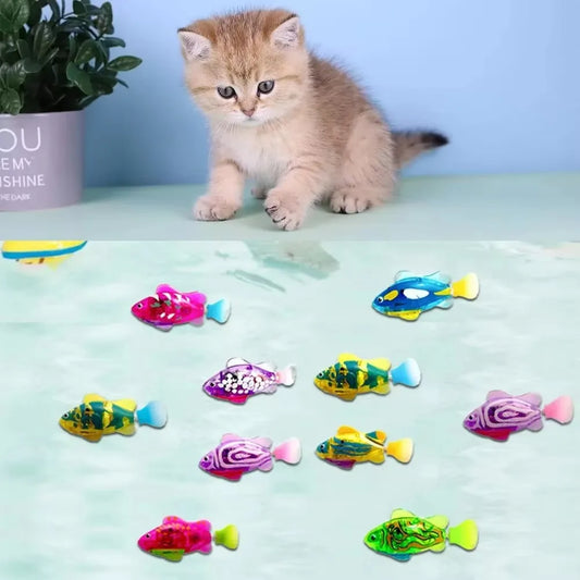 Cat Toy LED Inductive Interactive Swimming Robot Fish