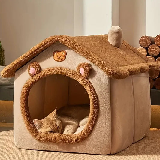 Foldable Removable Washable Pet House for Extra Small Dogs and Small and Medium Cats