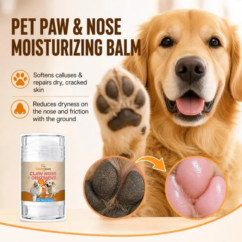 Pet Paw Protector Dog Nose Balm Healing Salve for Cracked Dry Paws Soothing Moisturizer Lick Safe