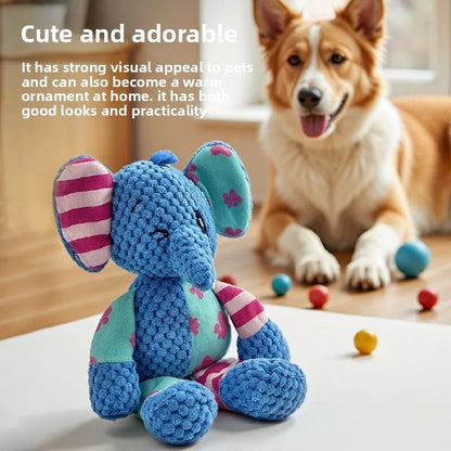 Pet Dog Plush Toy Bite Resistant Interactive Squeaky Dog Chewing Toy Dog Teeth Cleaning