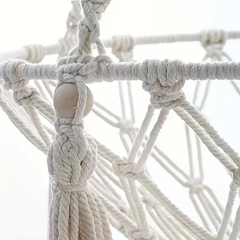 Extra Large Hand-woven Cotton Rope Cat Hammock  Super Load-bearing Durable Fits 2 Cats