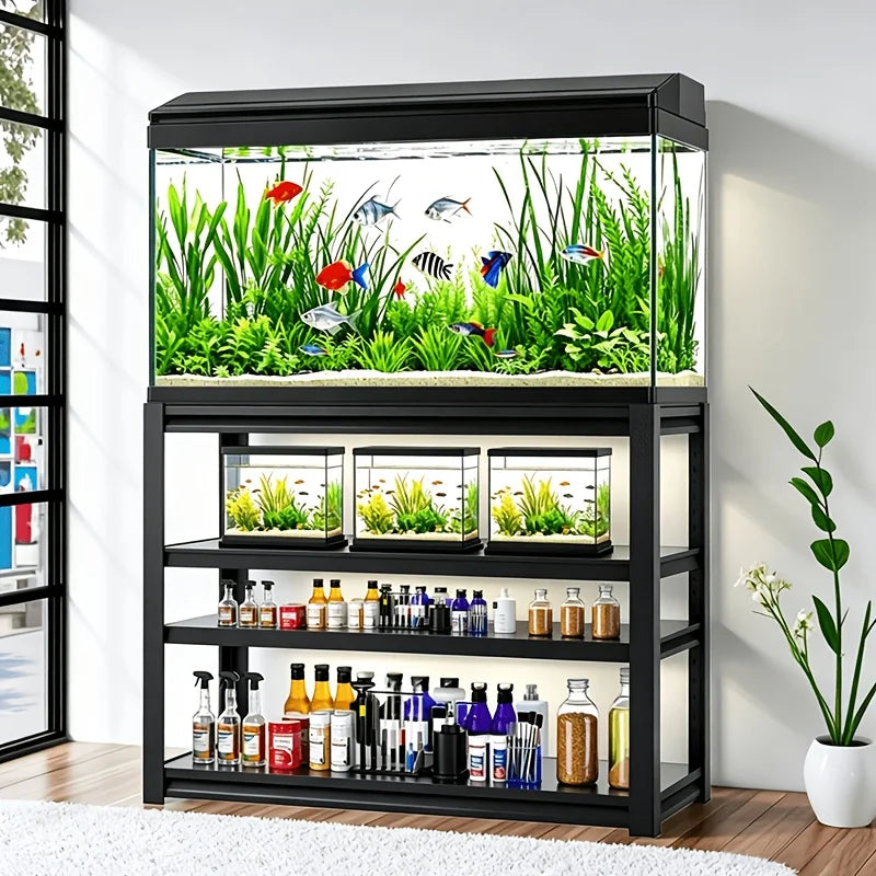 3-Tier Rack Shelf Heavy Duty Metal Frame Aquarium Stand | 20 Gallon Fish Tank Stand