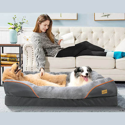 Large Dog Soft Comfortable Anti Allergy Warm Fleece Bed Washable And Waterproof
