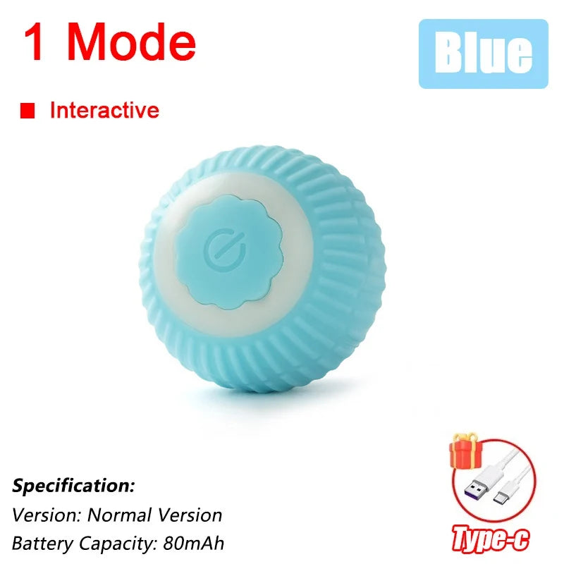 New Cat Interactive Ball  - Automatic Rolling Ball Faux Tail Rechargeable Smart Pet Electric Toy