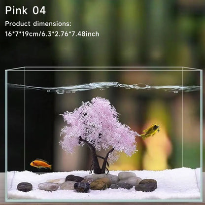 Realistic Sakura Aquarium Fish Tank Decoration Creative Beautiful Aquarium Ornament