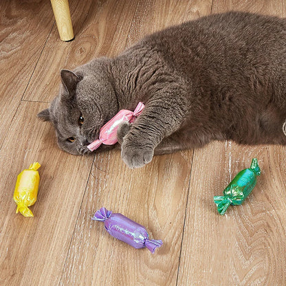Interactive Catnip Toys, Crinkly Sound Toys for Cat Candy Shaped