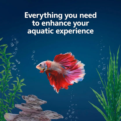 Small Aquarium Starter Kit for Betta, Shrimp, Small Fish - 5 Gallon Desktop Tank with Filter, LED Light, Conditioner