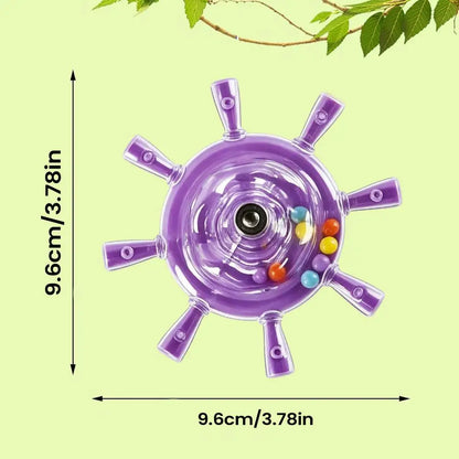 Interactive Parrot Rotating Windmill Rotating Treat Dispenser For Mental Stimulation And Entertainment