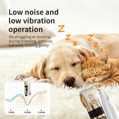 KALHELA 2-in-1 Pet Grooming Kit (includes a pet hair clipper and pet nail clippers), designed specifically for pet grooming and suitable for all types of large and small cats and dogs