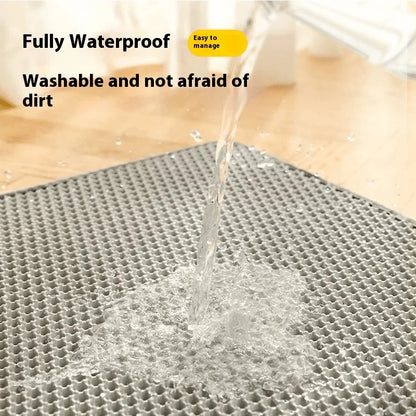 Extra Large Double Layer Cat Litter Tray Mat - Sand Catcher Non‑Slip Waterproof Eco‑Friendly
