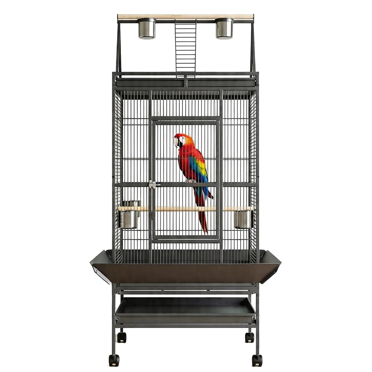 69" Extra Large Bird Cage with Rolling Stand & Play Top