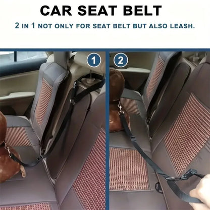 1pc Pet Car Belt, Dog Car Leash, Retractable Backseat Pet Tether,