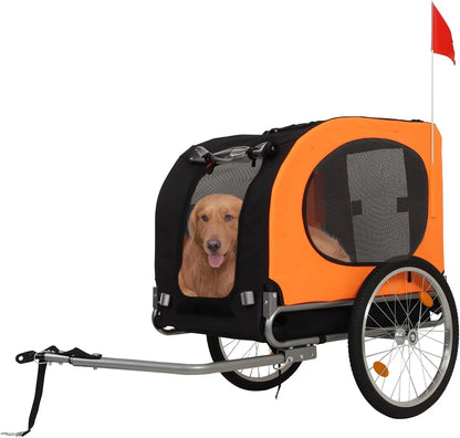 Large Dog Bike Trailer, Universal Coupler with Quick Release Wheels