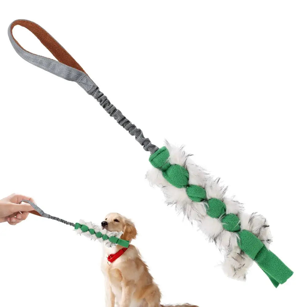 Dog Toy Rope Fun Squeaky Dog Chew Toy with Elastic Drawstring Interactive Toy
