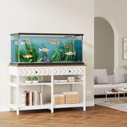 40-50 Gallon Aquarium Stand, Fish Tank Stand with Power Outlets and Drawers,