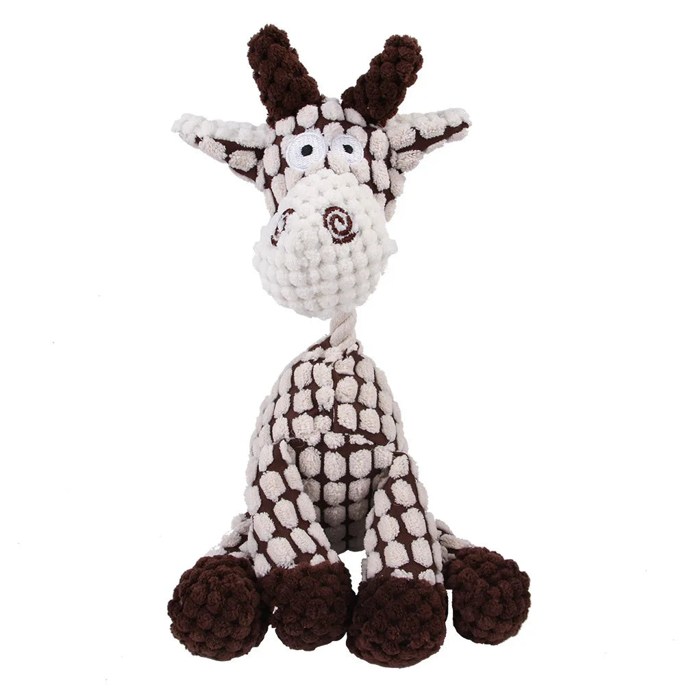 Plush Squeaky Puppy Chew Toys Interactive Teething Training Dog Toys for Small Dogs Cute Donkey Design