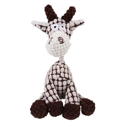 Plush Squeaky Puppy Chew Toys Interactive Teething Training Dog Toys for Small Dogs Cute Donkey Design
