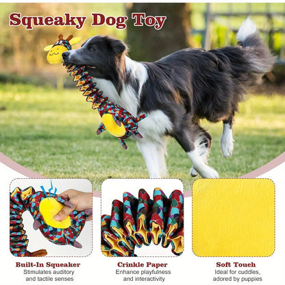 Indestructible Tough Dog Toy For Aggressive Chewers Durable For Large Breeds, Made With Plush Material And Crinkle Paper Ultra-Strong Chew Toy For Powerful Dogs