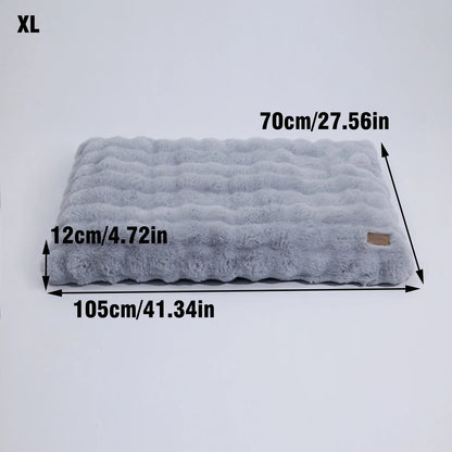 Plush Dog Bed Thicker Foam Base Crate