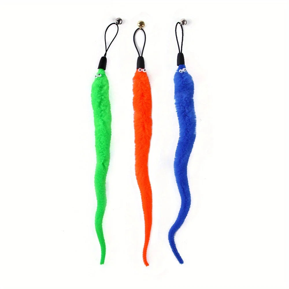 Interactive Cat Toys 11 Pack Funny Feather with Bell Cat Stick Toy for Kitten Playing Teaser Wand