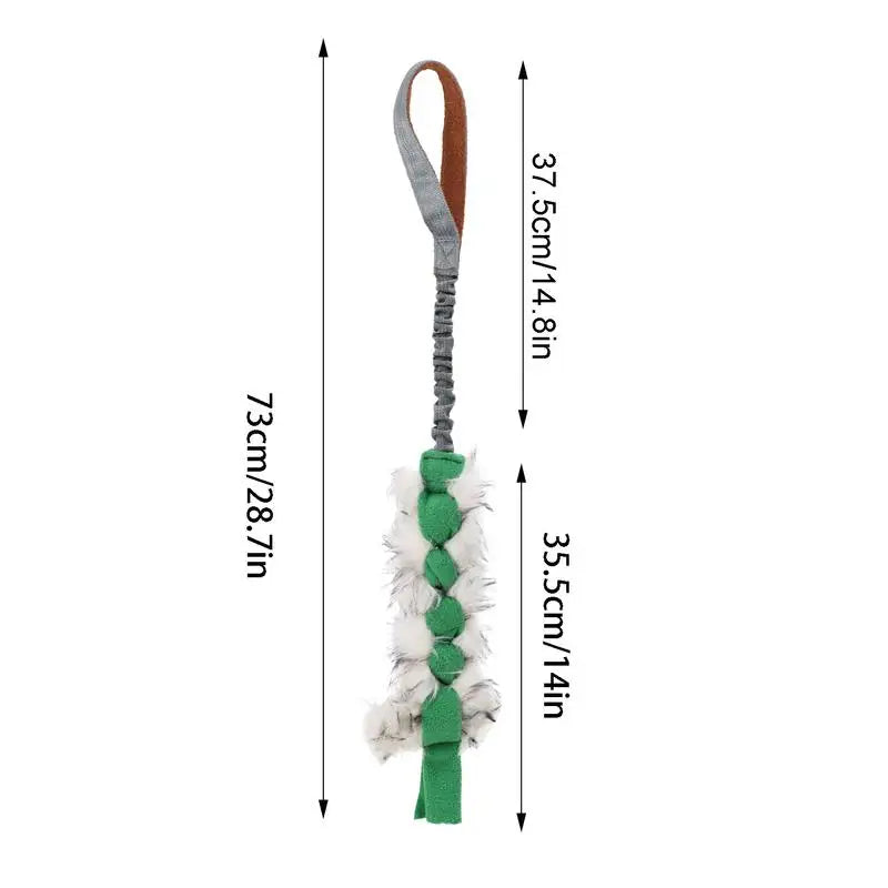 Dog Toy Rope Fun Squeaky Dog Chew Toy with Elastic Drawstring Interactive Toy