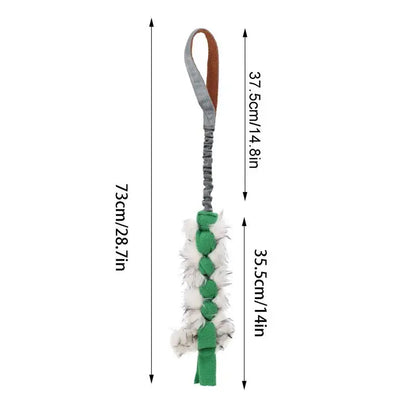 Dog Toy Rope Fun Squeaky Dog Chew Toy with Elastic Drawstring Interactive Toy