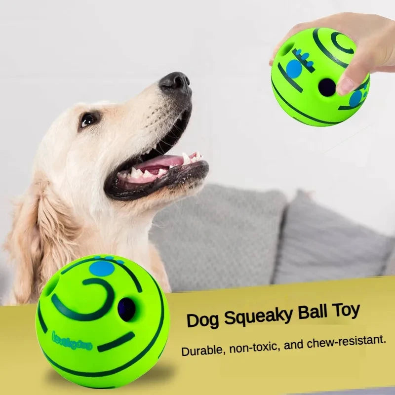 Wobble Wag Giggle Ball Interactive Dog And Cat Toy Chew Toy Giggle Sounds When Rolled or Shaken