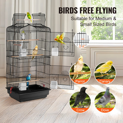 Open Top Large Bird Cage With Swing and Perch For All Kinds of Birds.