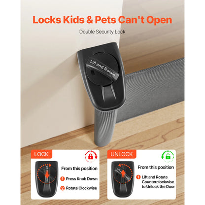 SucceBuy Retractable Pet Gate with Security Lock Easy to Use Walk Through Without Tripping