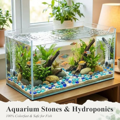 Decorative Marbles for Aquariums Pebbles Fish Tank Rocks