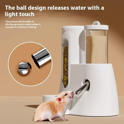 2In1 Hamster Feeder And Waterer Large Capacity Leakproof Automatic Feeder Leak Proof