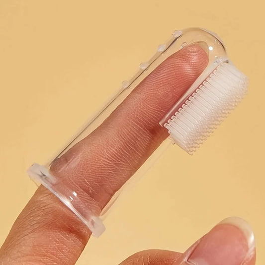5 PCS Pet Finger Toothbrush Set - Soft Silicone Tooth Brush for Cats & Dogs