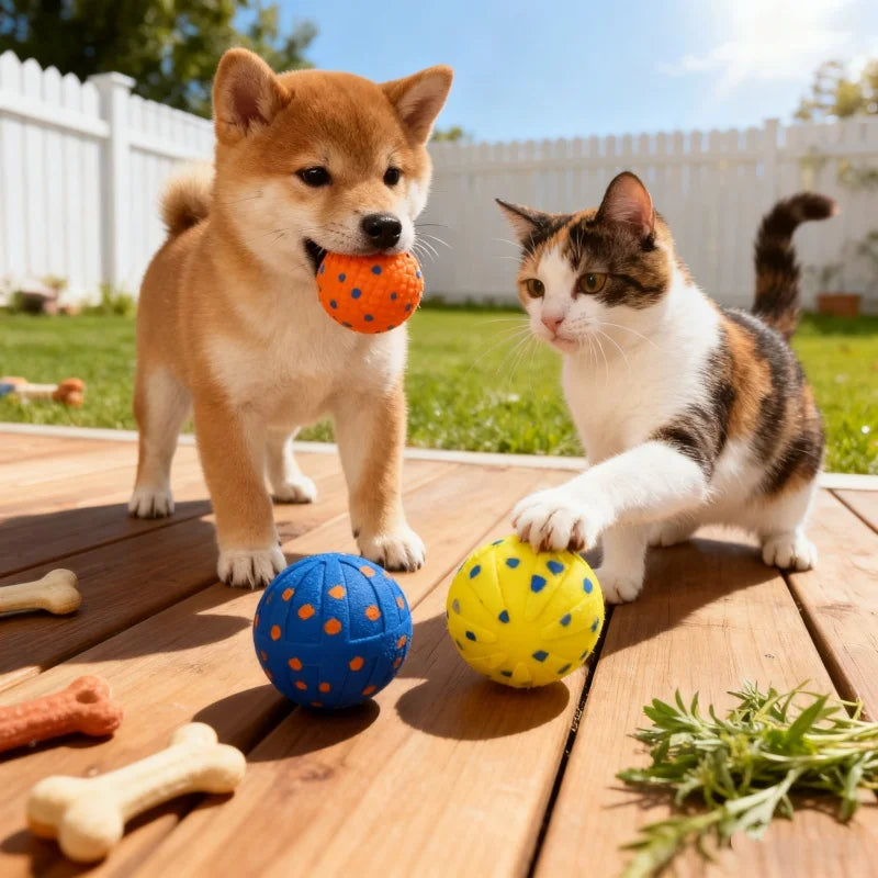 Pet Smart Interactive Bouncing Ball For Dogs -  Automatic Vibrating Popcorn Gravity Jumping Wear Resistant Foam Ball