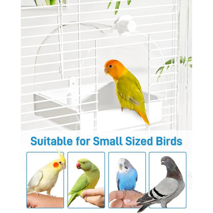 Hanging 3 in 1 Bird Bath Bowl House Cage Accessory for Small to Medium Birds