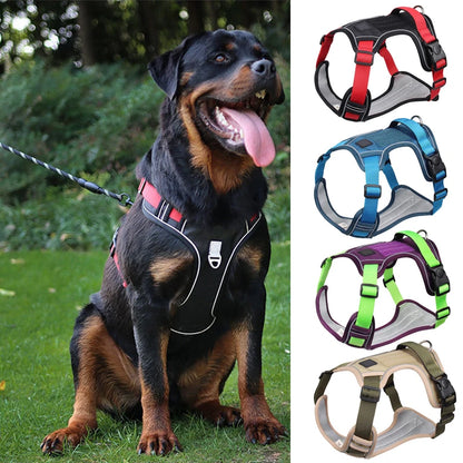 Reflective Harness for Medium and Large Dogs Waterproof Oxford Cloth