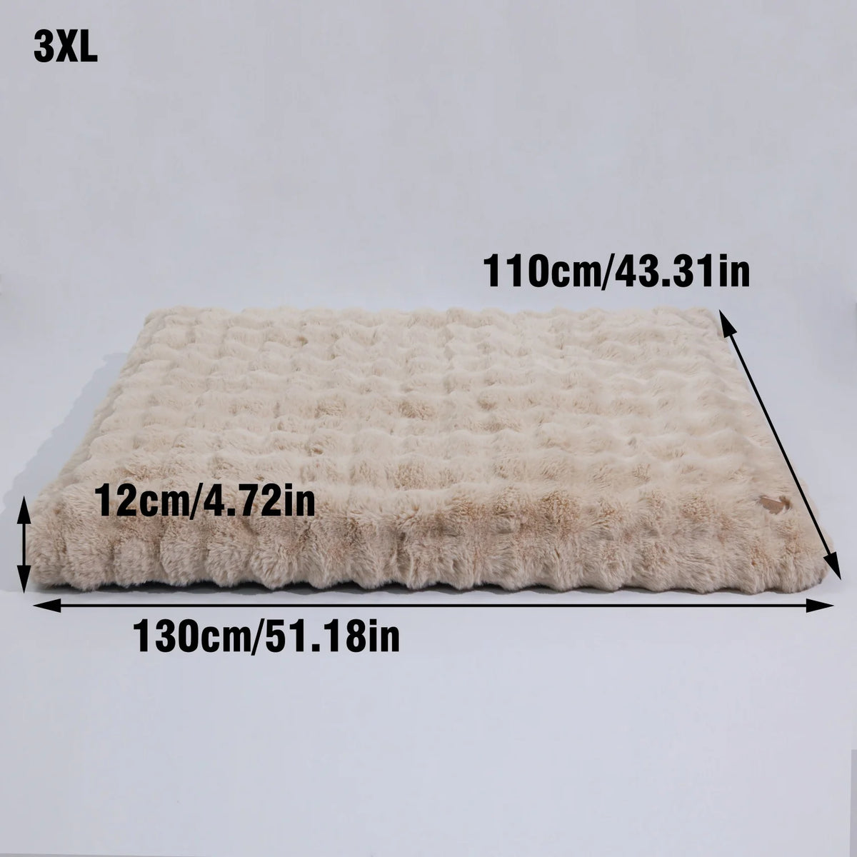 Plush Dog Bed Thicker Foam Base Crate