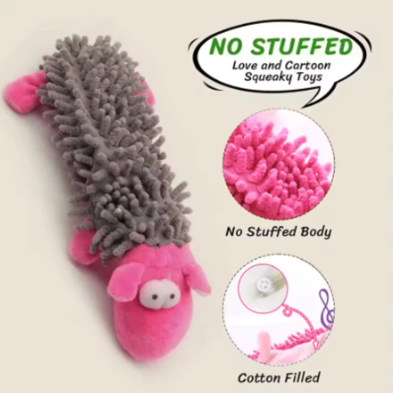 Durable Dog Plush Toy for Small Breeds - Animal Shape Squeaky Chew Teeth Cleaning Toy for Chihuahua Yorkshire Bichon Puppies