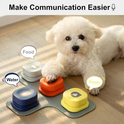 Mewoofun Dog Buttons with Rubber Mat Recordable Talking Buttons